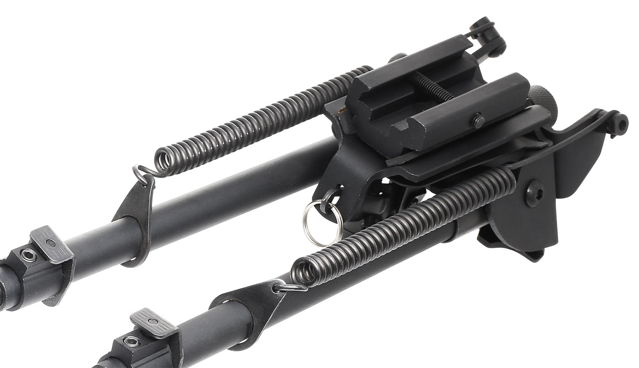 King Arms Spring Eject Zweibein mit 21mm / Sniper Halterung 220 - 370 mm schwarz - V2 Bild 2