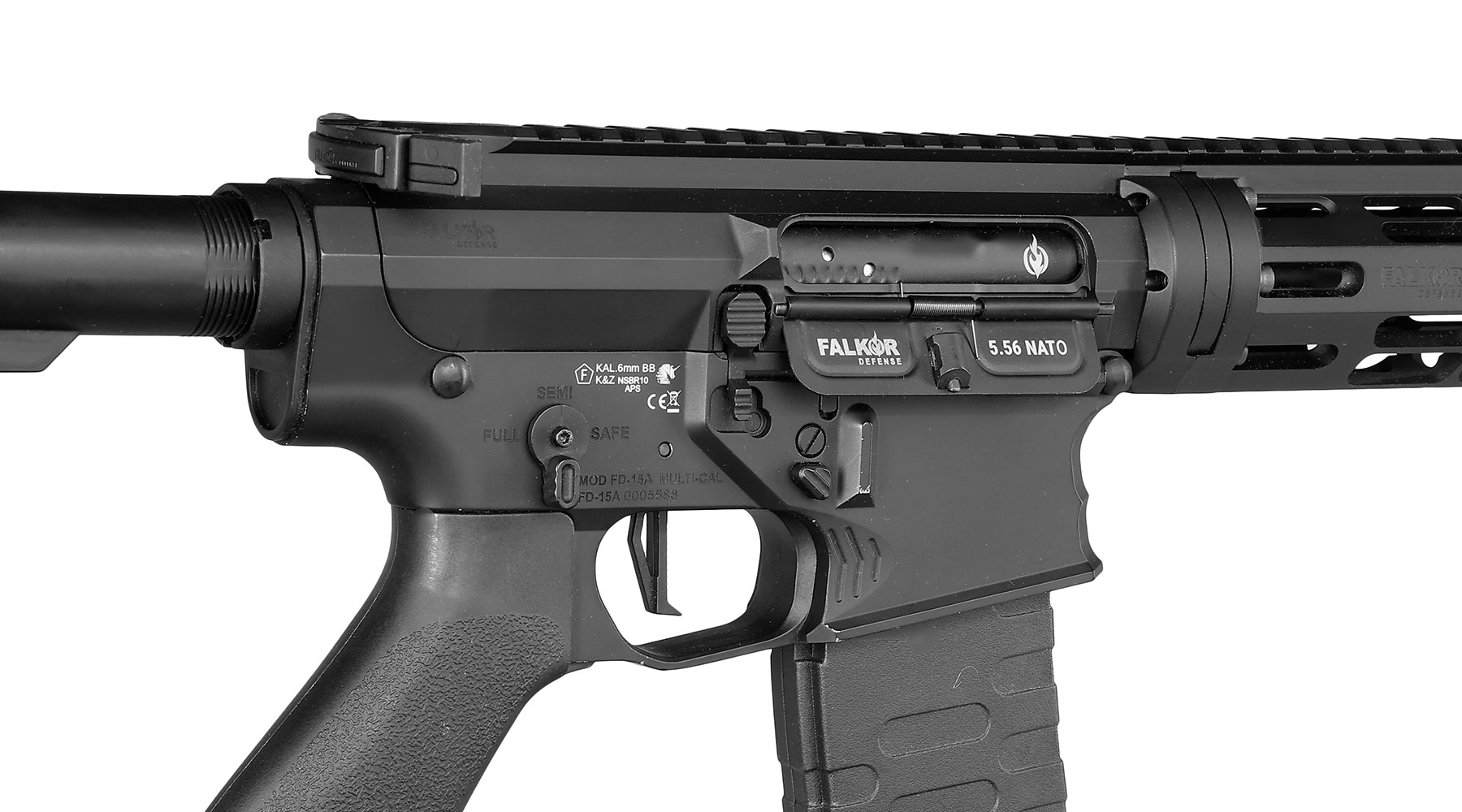APS / EMG Falkor Defense Blitz Compact 2.0 RS-3 eSilver Edge SDU-MosFet Vollmetall S-AEG 6mm schwarz Bild 8