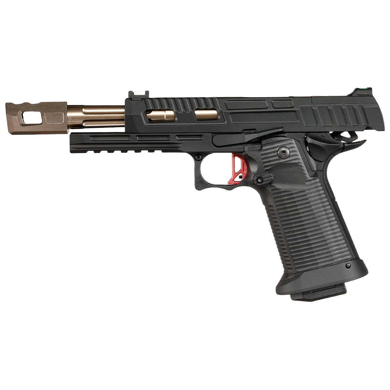 KJ Works Hi-Capa KP-19 Compensator Vollmetall CO2BB 6mm BB schwarz / bronze Bild 2