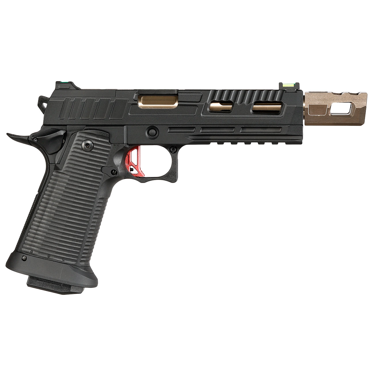 KJ Works Hi-Capa KP-19 Compensator Vollmetall CO2BB 6mm BB schwarz / bronze Bild 3