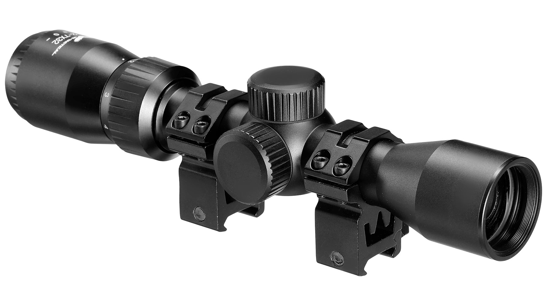 JS-Tactical 2-7x32 Long Eye Relief Zielfernrohr inkl. 20-22mm High-Mount Ringe schwarz Bild 1