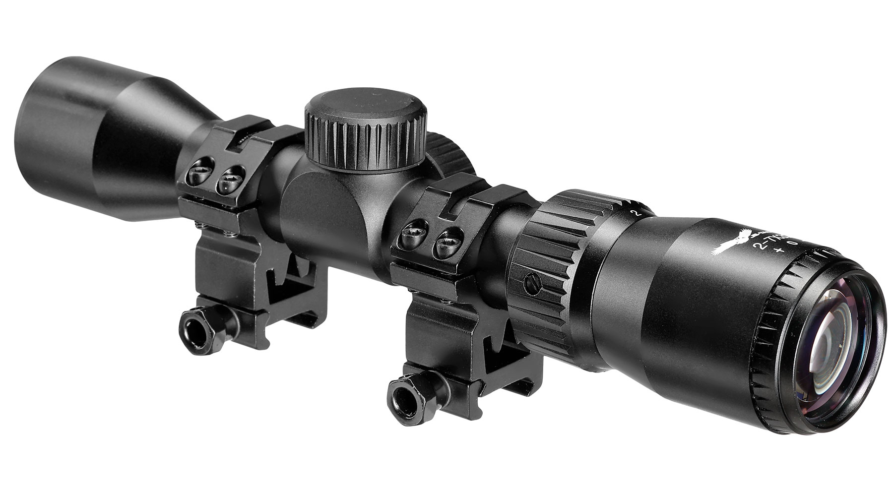 JS-Tactical 2-7x32 Long Eye Relief Zielfernrohr inkl. 20-22mm High-Mount Ringe schwarz Bild 3