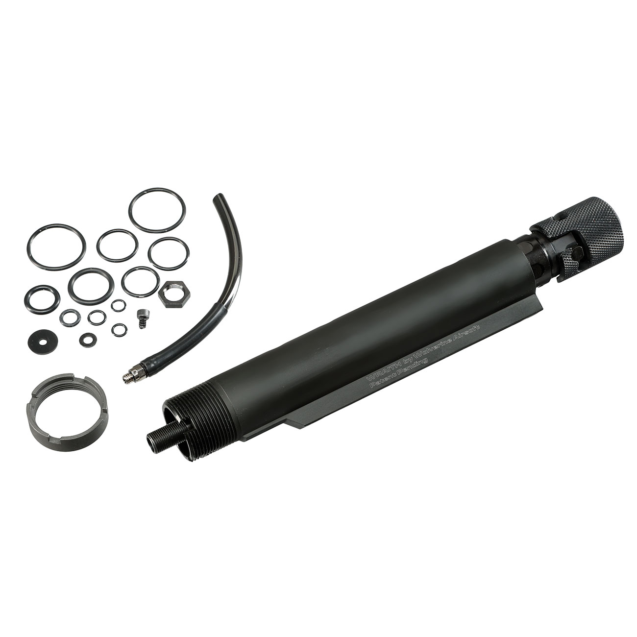 Wolverine Wraith 12g CO2 Gas Stock / Schaftsystem mit Storm Regulator f. M4 / AR-15 Gewehre schwarz