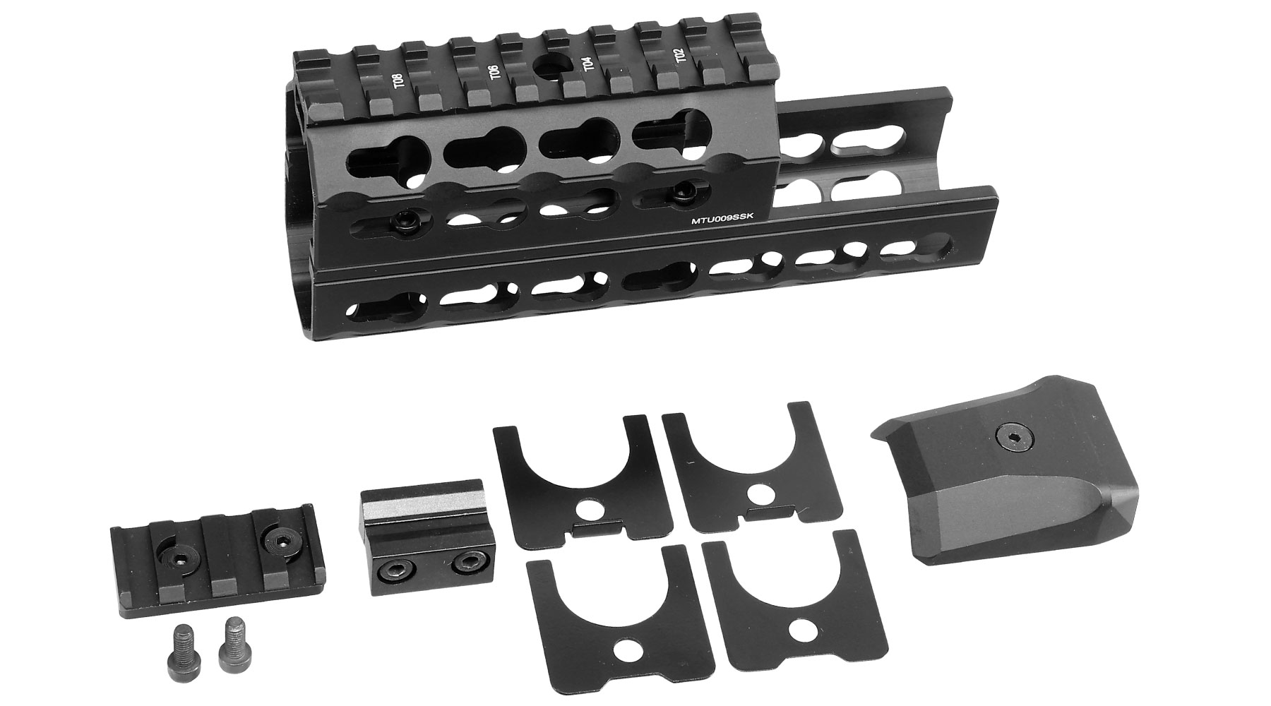 UTG Pro 6 Zoll KeyMod Aluminium Universal Super Slim Handguard f. AK47 Sturmgewehre schwarz