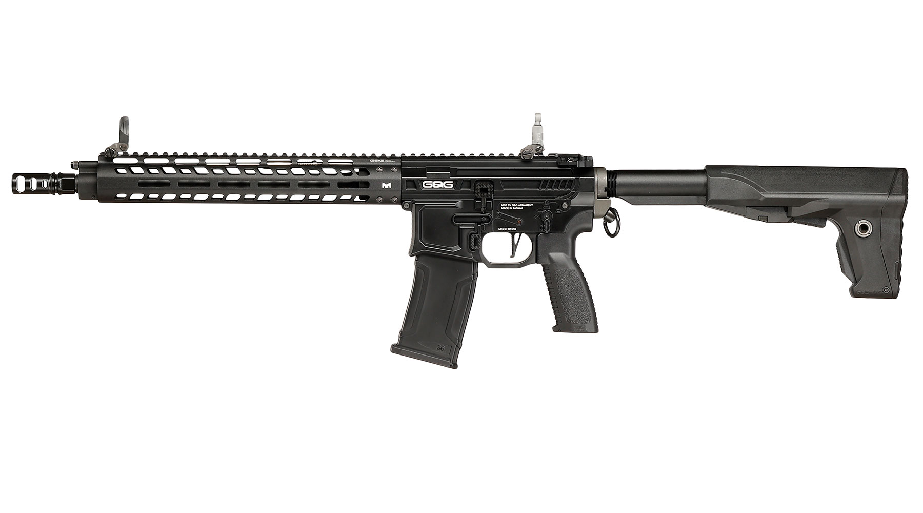 G&G M4 MGCR 556 12 Zoll Vollmetall GBB 6mm BB schwarz Bild 1