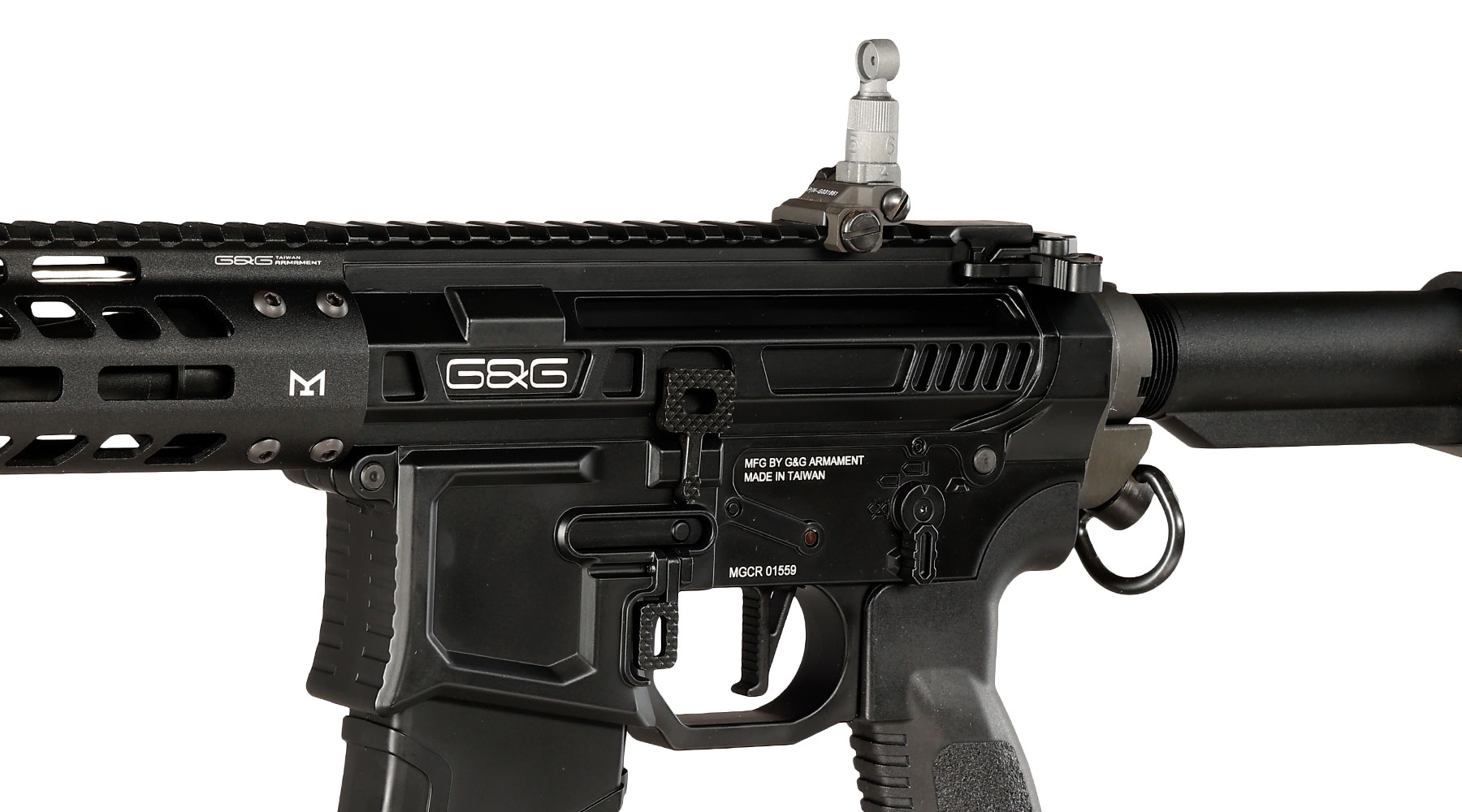 G&G M4 MGCR 556 12 Zoll Vollmetall GBB 6mm BB schwarz Bild 7