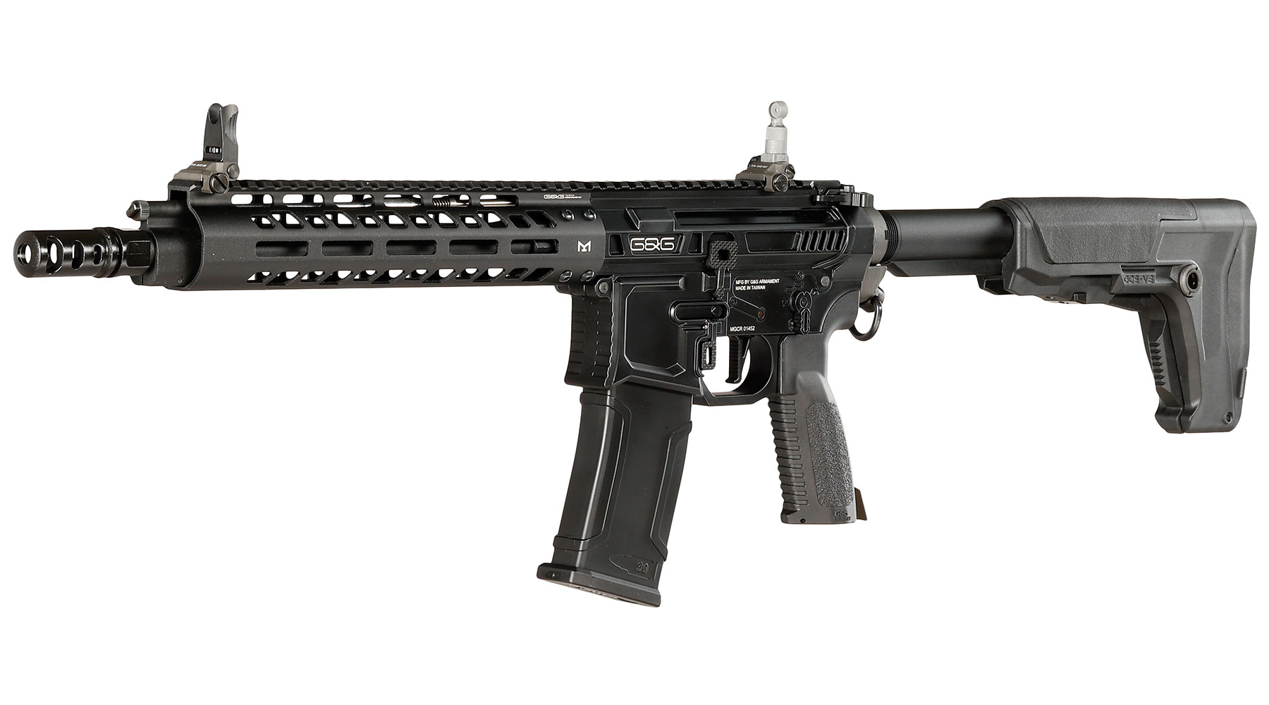 G&G M4 MGCR 556 10 Zoll Vollmetall GBB 6mm BB schwarz