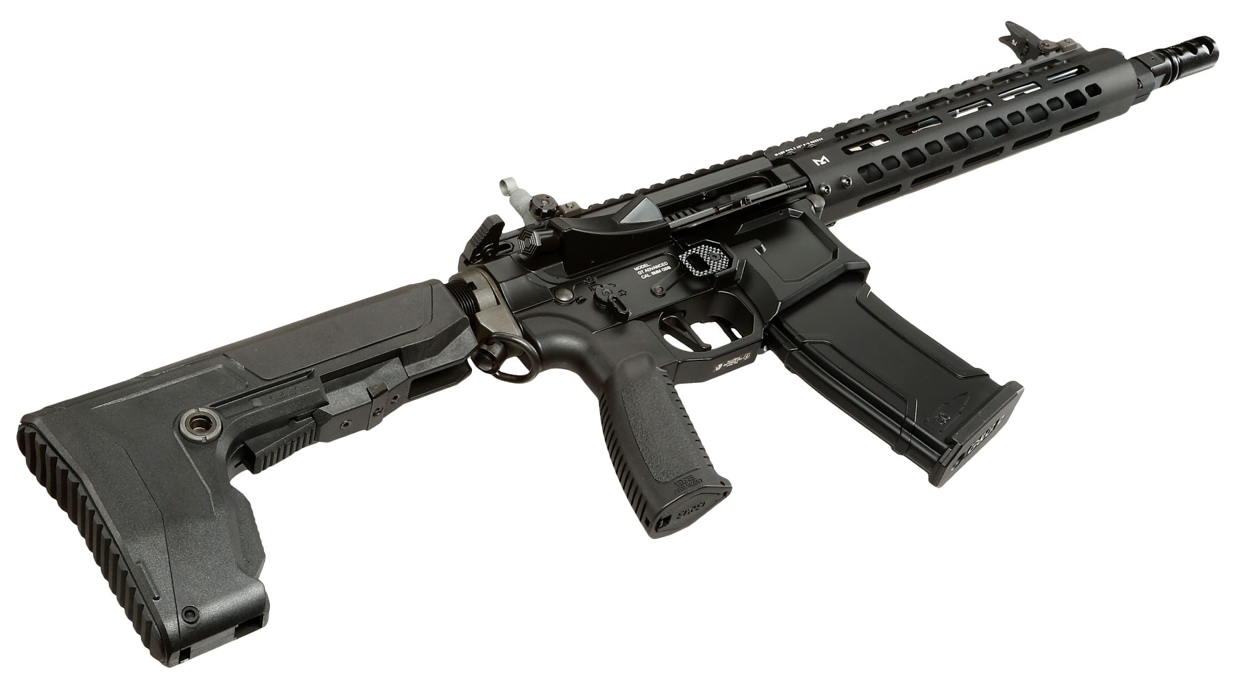 G&G M4 MGCR 556 10 Zoll Vollmetall GBB 6mm BB schwarz Bild 4