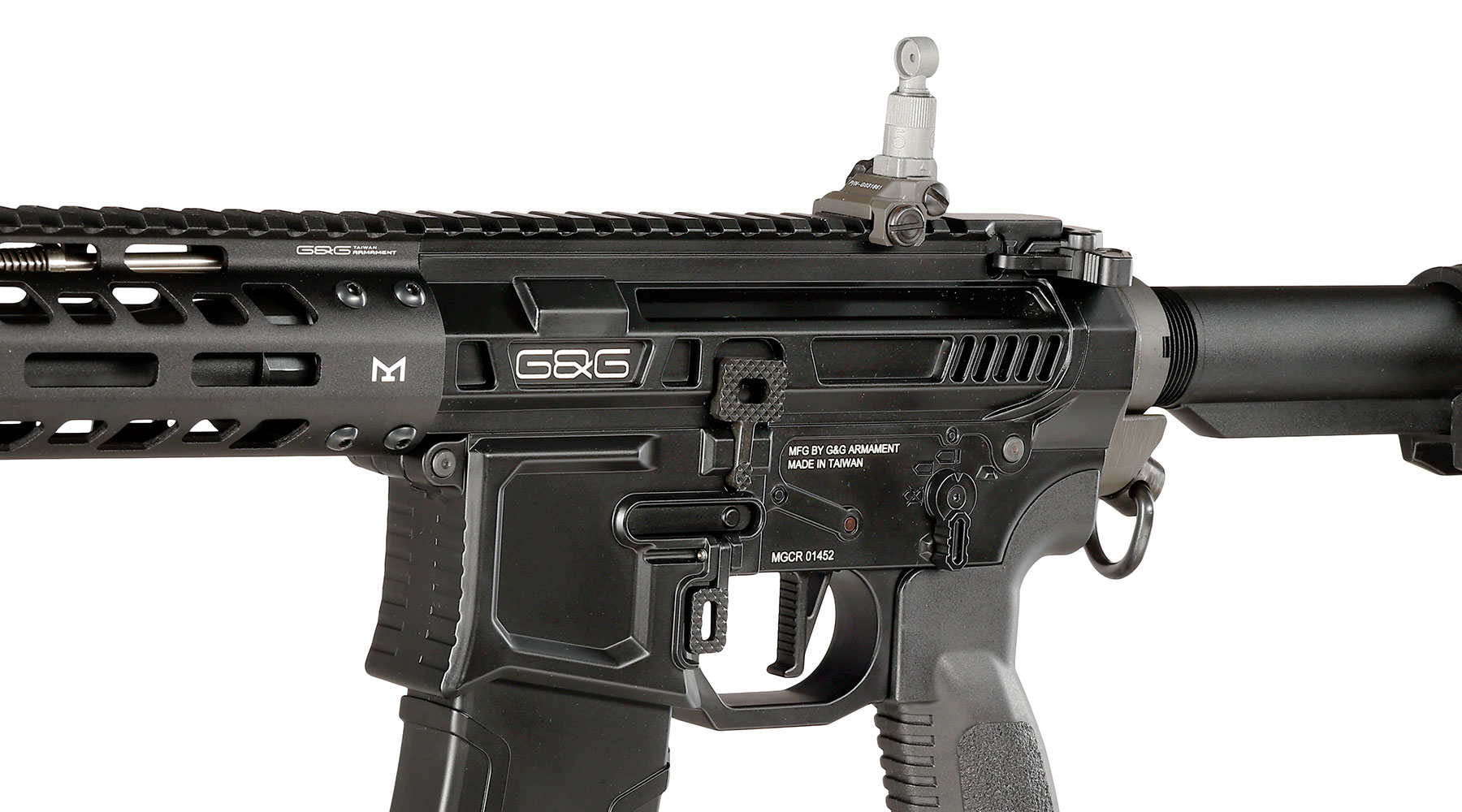 G&G M4 MGCR 556 10 Zoll Vollmetall GBB 6mm BB schwarz Bild 7