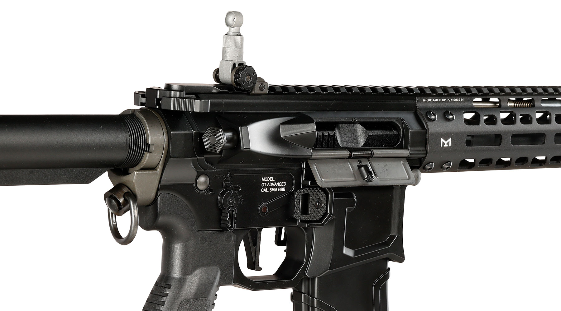 G&G M4 MGCR 556 10 Zoll Vollmetall GBB 6mm BB schwarz Bild 8