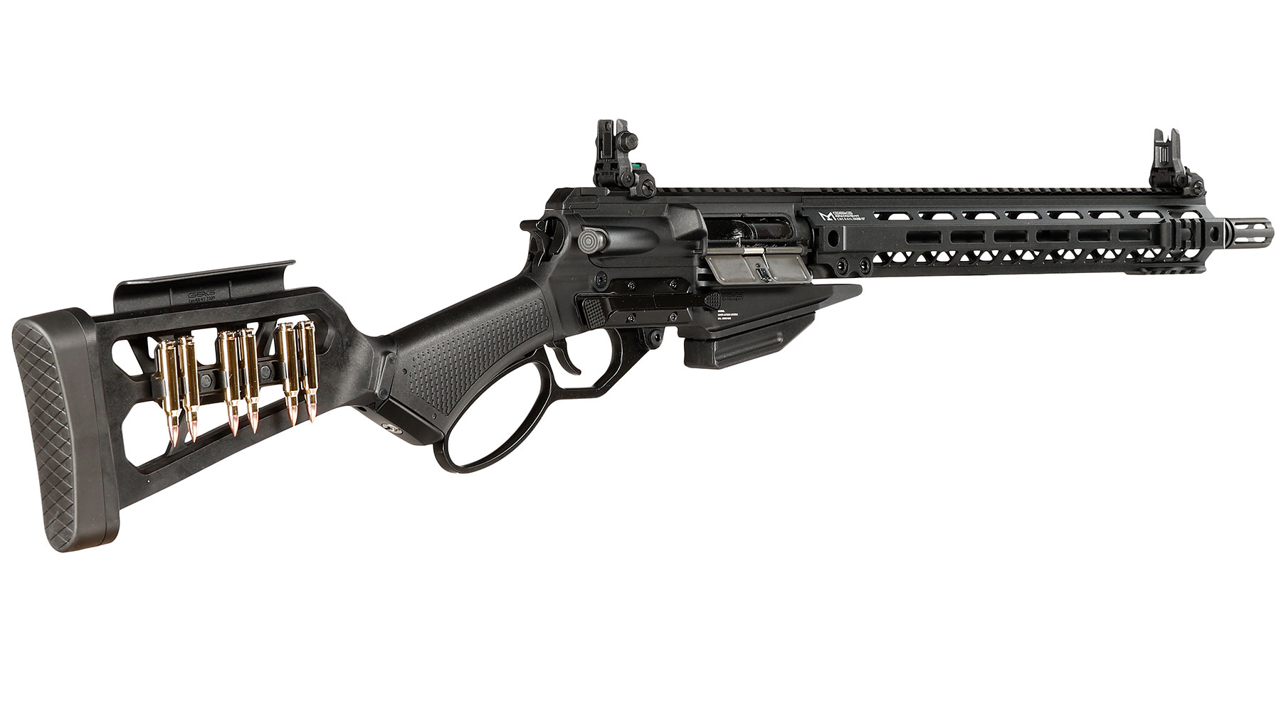 G&G LevAR 15 Zoll Rifle Gas Lever Action Vollmetall 6mm BB schwarz Bild 4