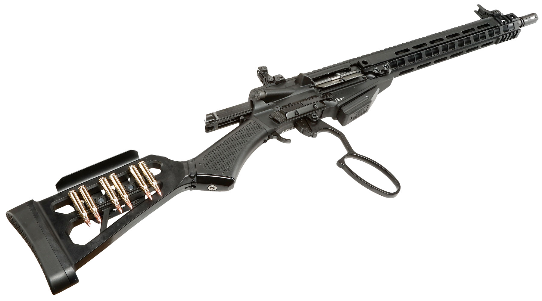G&G LevAR 15 Zoll Rifle Gas Lever Action Vollmetall 6mm BB schwarz Bild 6
