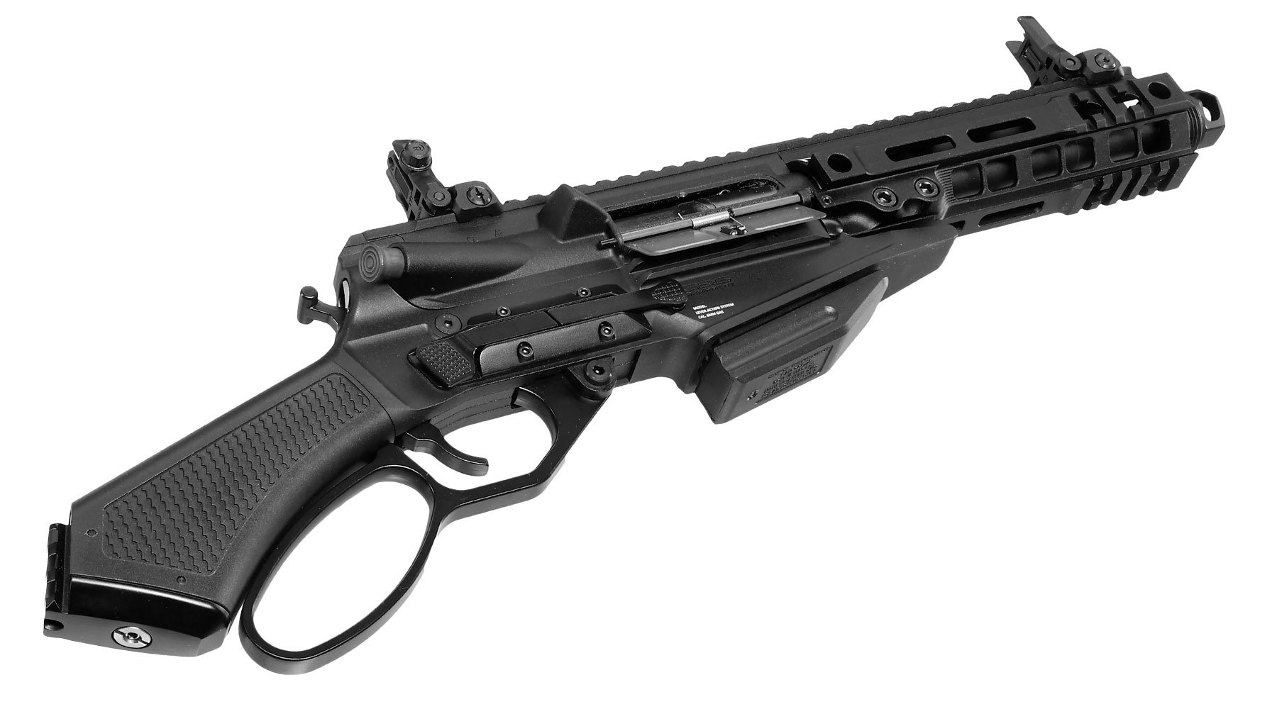 G&G LevAR 7 Zoll Shorty-Rifle Gas Lever Action Vollmetall 6mm BB schwarz Bild 5