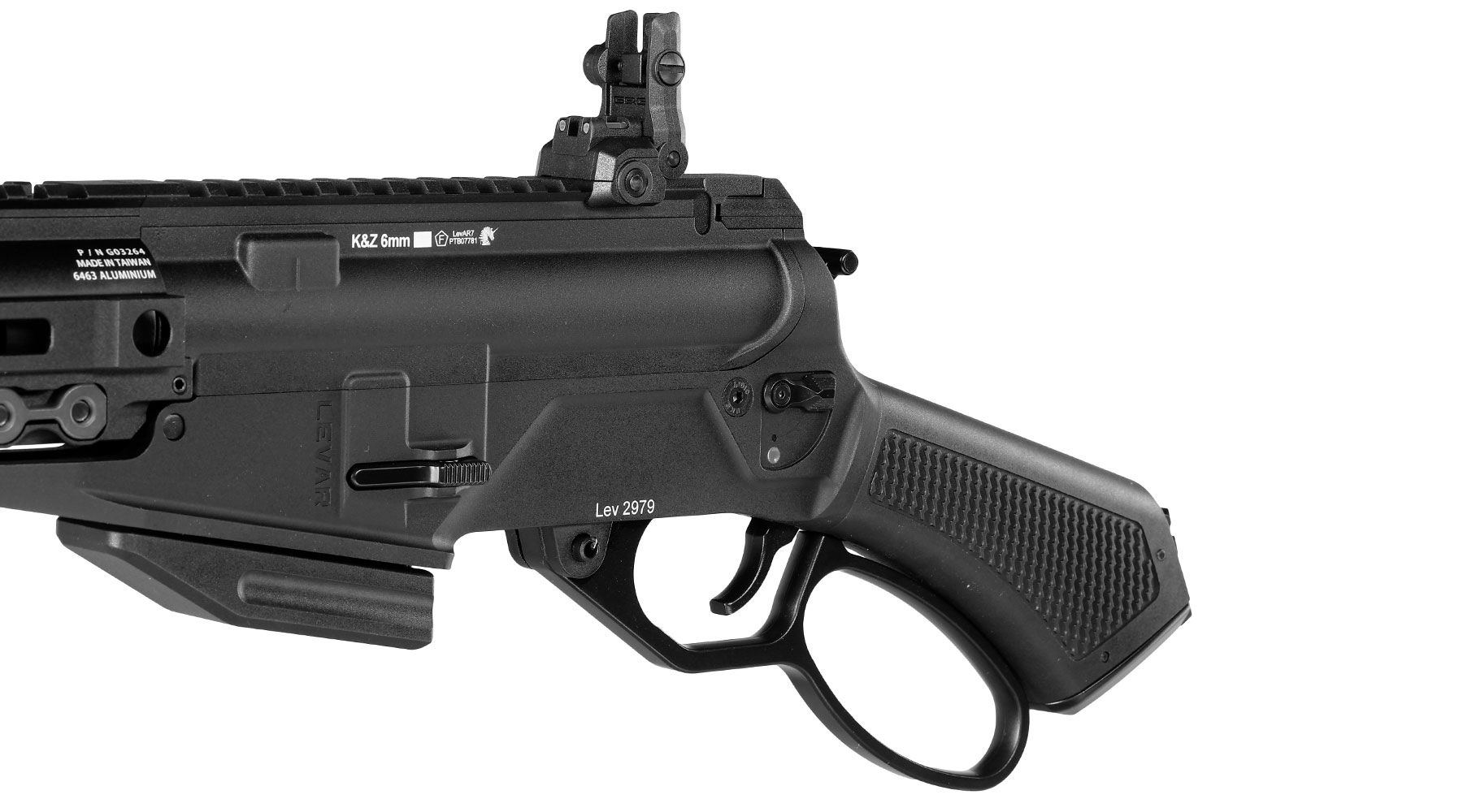 G&G LevAR 7 Zoll Shorty-Rifle Gas Lever Action Vollmetall 6mm BB schwarz Bild 8