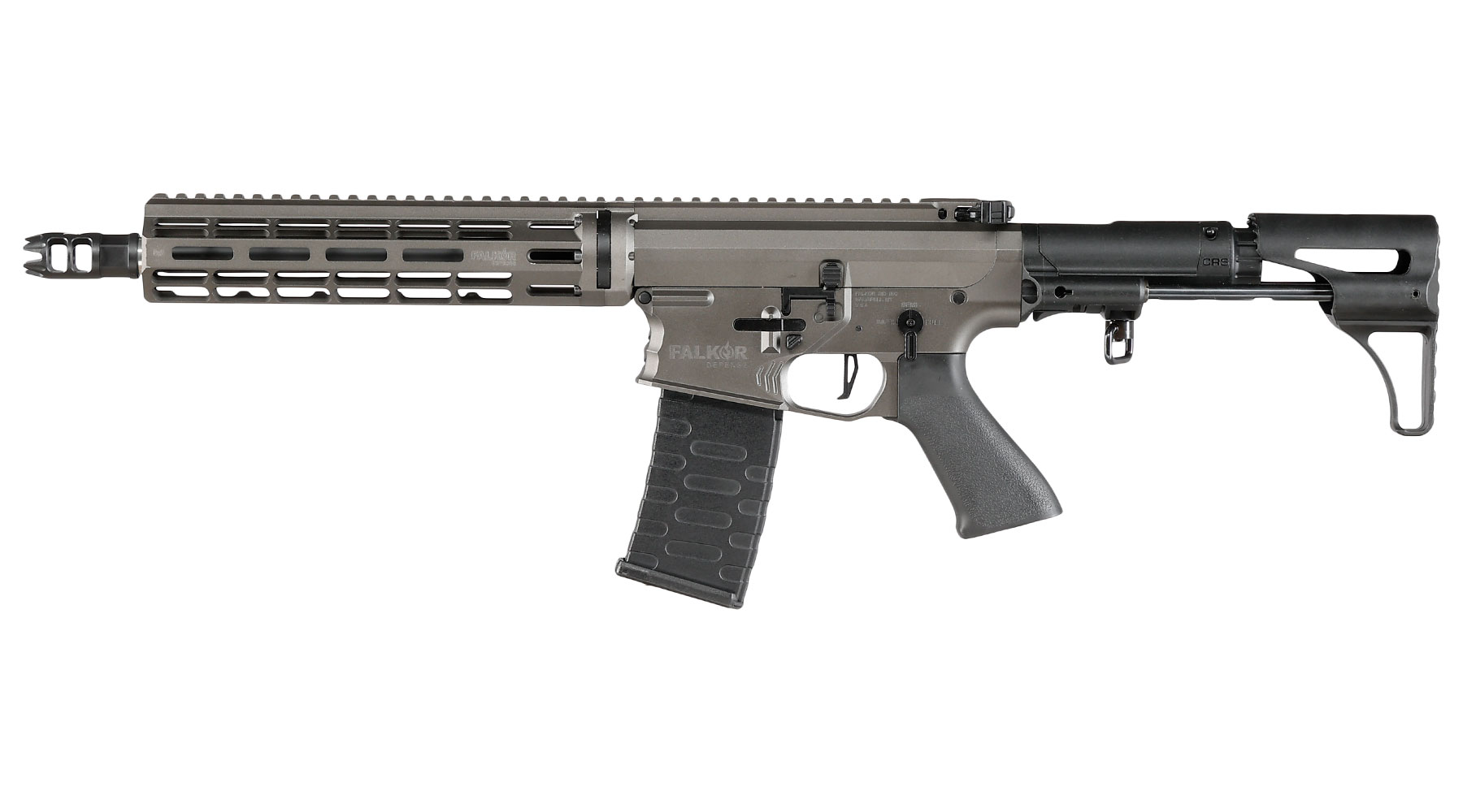 APS / EMG Falkor Defense Blitz Compact CRS eSilver Edge SDU-MosFet Vollmetall S-AEG 6mm grau Bild 1
