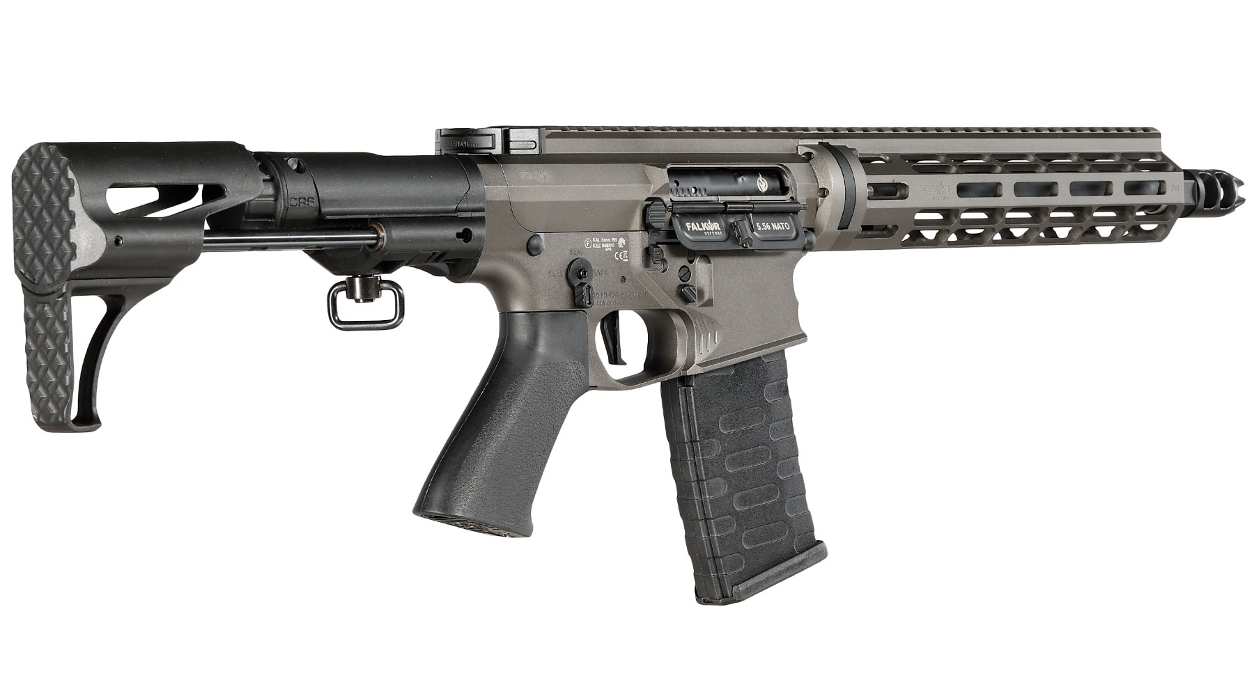 APS / EMG Falkor Defense Blitz Compact CRS eSilver Edge SDU-MosFet Vollmetall S-AEG 6mm grau Bild 3