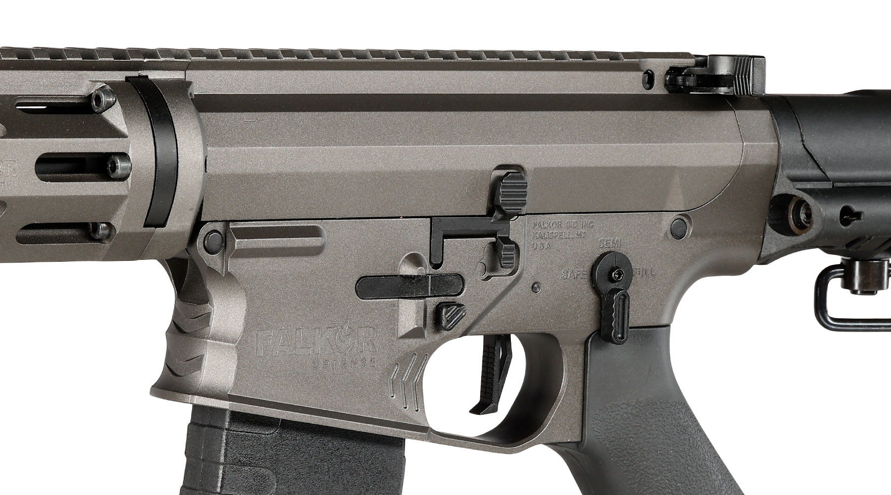 APS / EMG Falkor Defense Blitz Compact CRS eSilver Edge SDU-MosFet Vollmetall S-AEG 6mm grau Bild 7