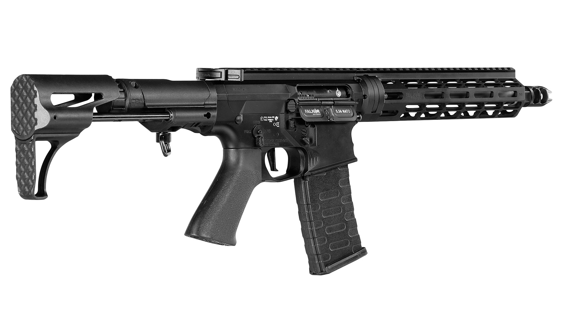 APS / EMG Falkor Defense Blitz Compact CRS eSilver Edge SDU-MosFet Vollmetall S-AEG 6mm schwarz Bild 3