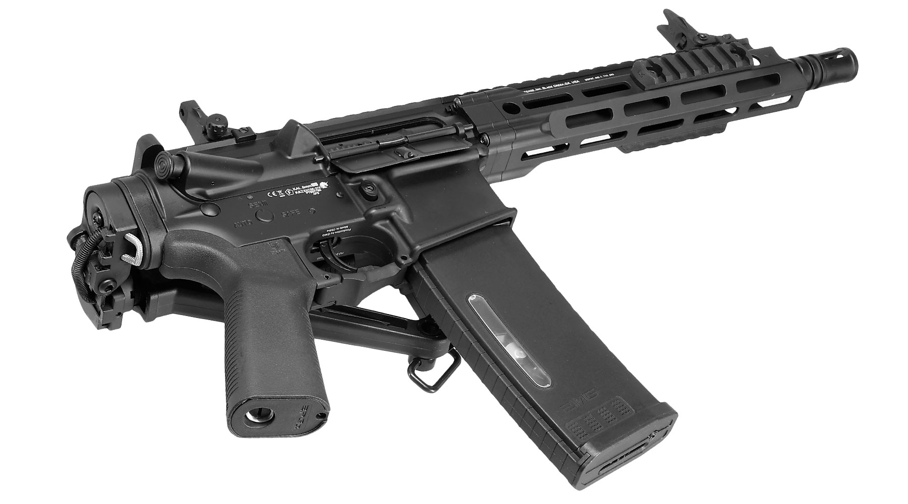 APS / EMG Daniel Defense DDM4 V7P Pistol Edge II MosFet Vollmetall S-AEG 6mm BB schwarz Bild 5