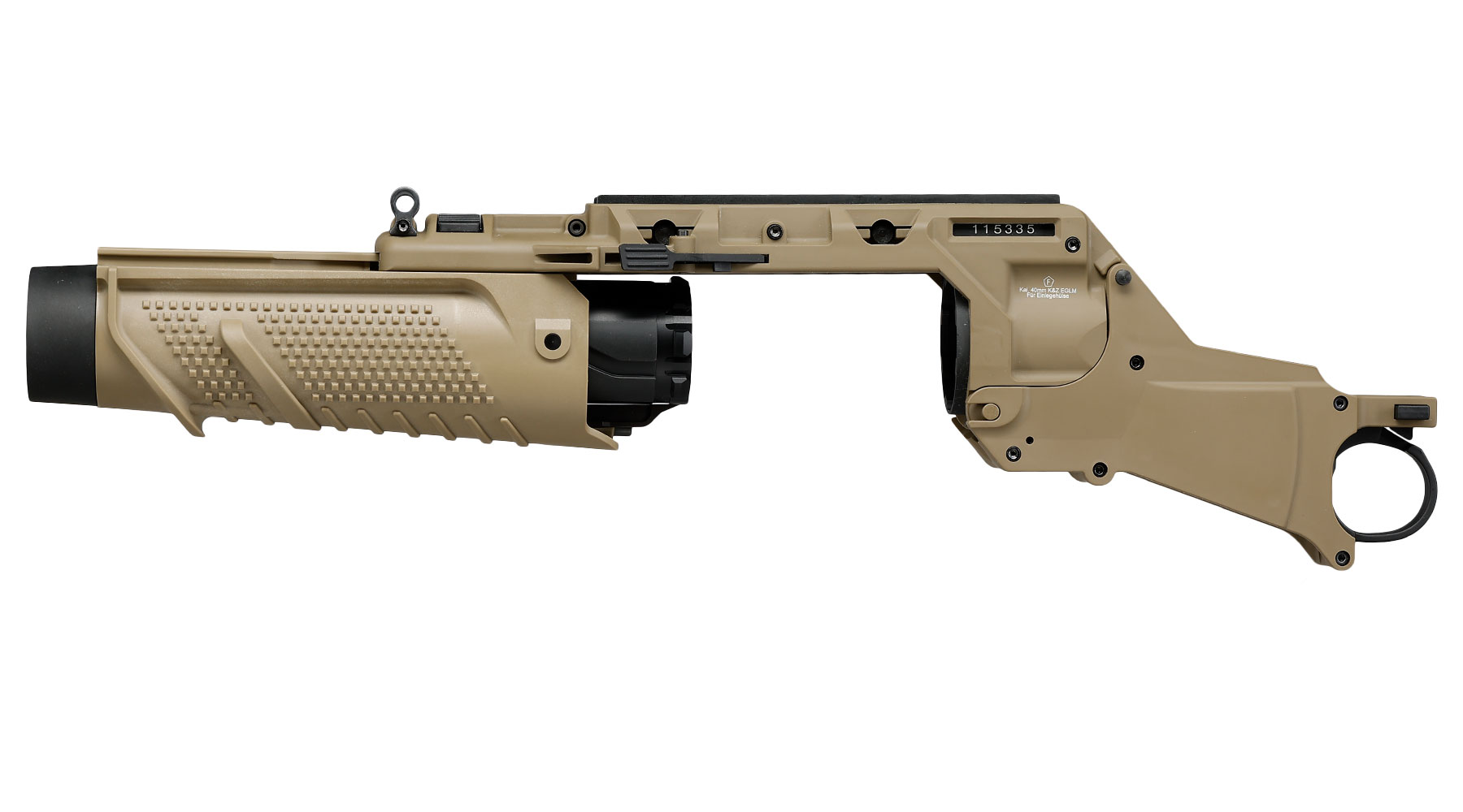 VFC EGLM 40mm Granatwerfer f. SCAR-L / MK16 und SCAR-H / MK17 Airsoftgewehre tan Bild 2