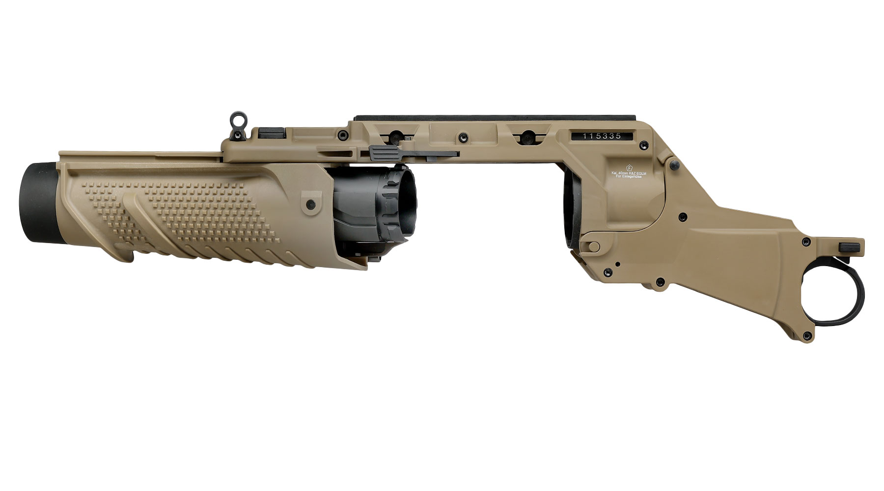 VFC EGLM 40mm Granatwerfer f. SCAR-L / MK16 und SCAR-H / MK17 Airsoftgewehre tan Bild 3