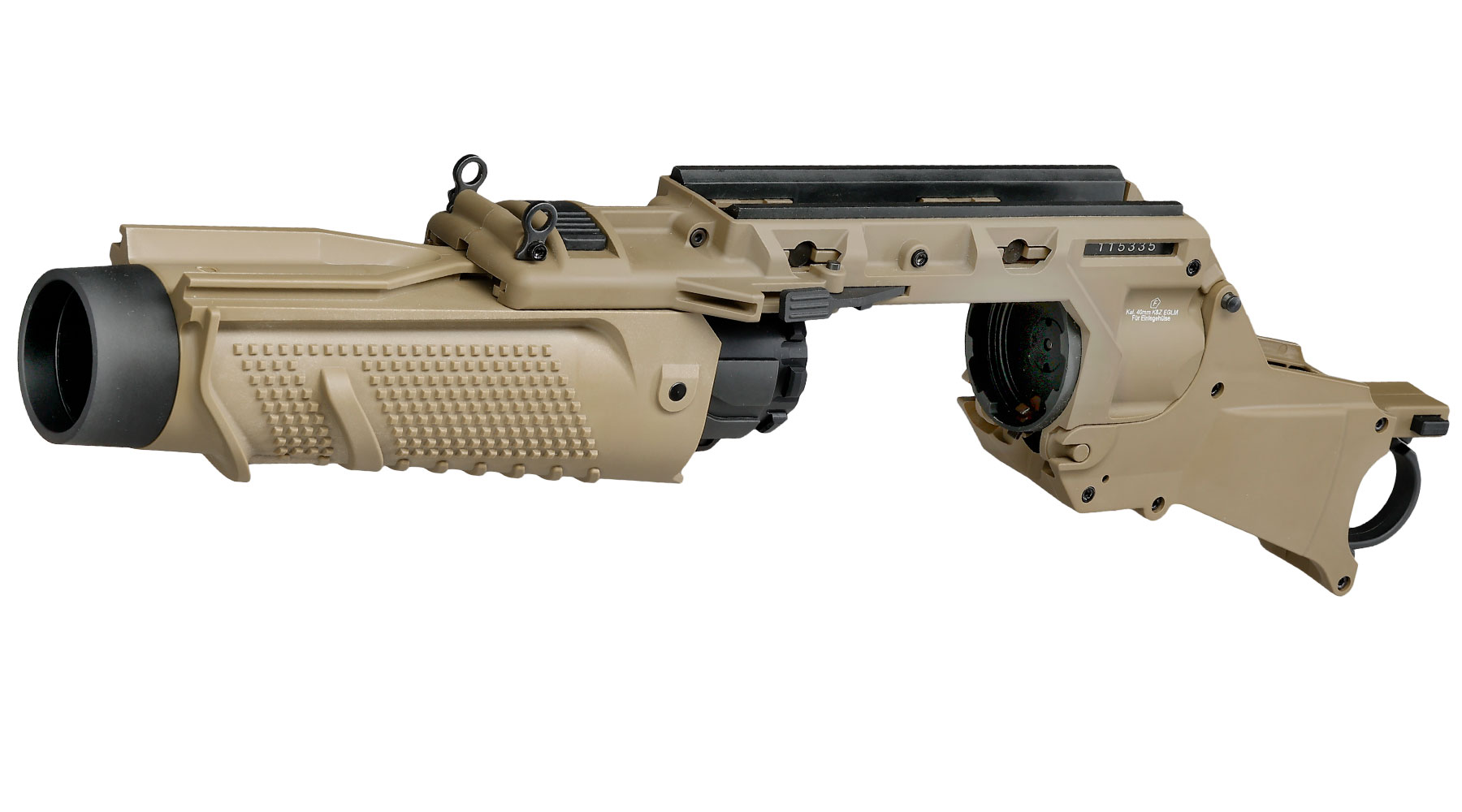 VFC EGLM 40mm Granatwerfer f. SCAR-L / MK16 und SCAR-H / MK17 Airsoftgewehre tan Bild 7