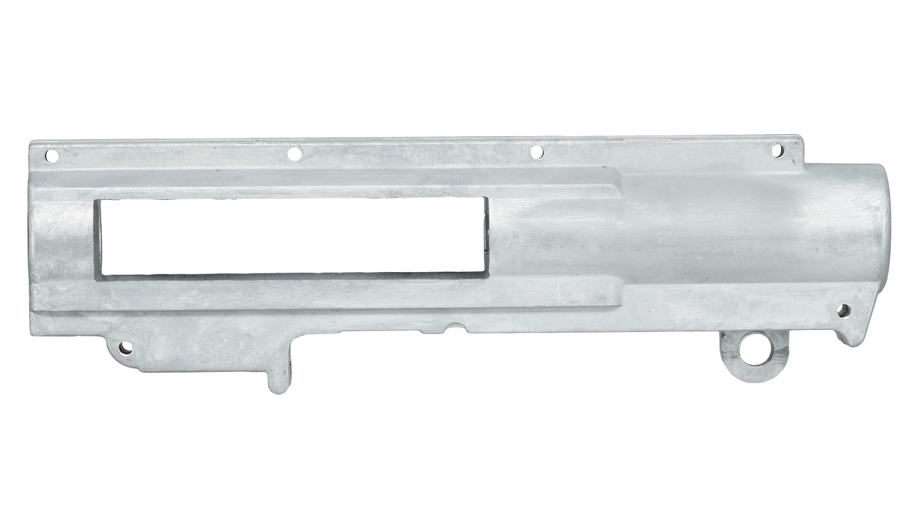 ICS M4 / M16 Split-Design Gearbox M120 komplett Standard Bore-Up Version oben silber MA-56 Bild 3