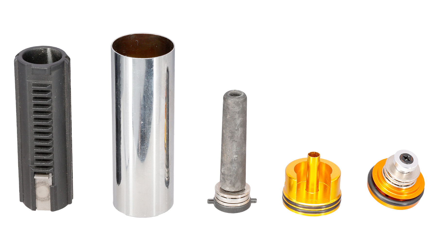 ICS M4 / M16 Split-Design Gearbox M120 komplett Standard Bore-Up Version oben silber MA-56 Bild 7