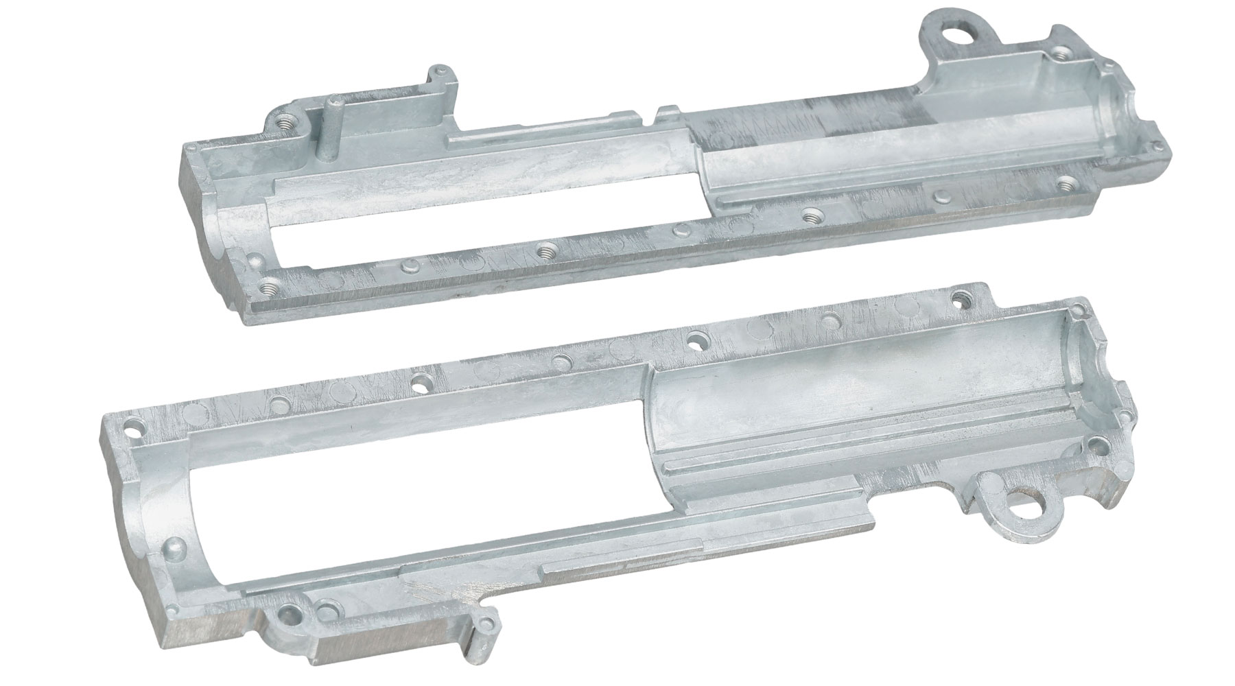 ICS M4 / M16 Split-Design Gearbox M120 komplett Standard Version oben silber MA-47 Bild 6