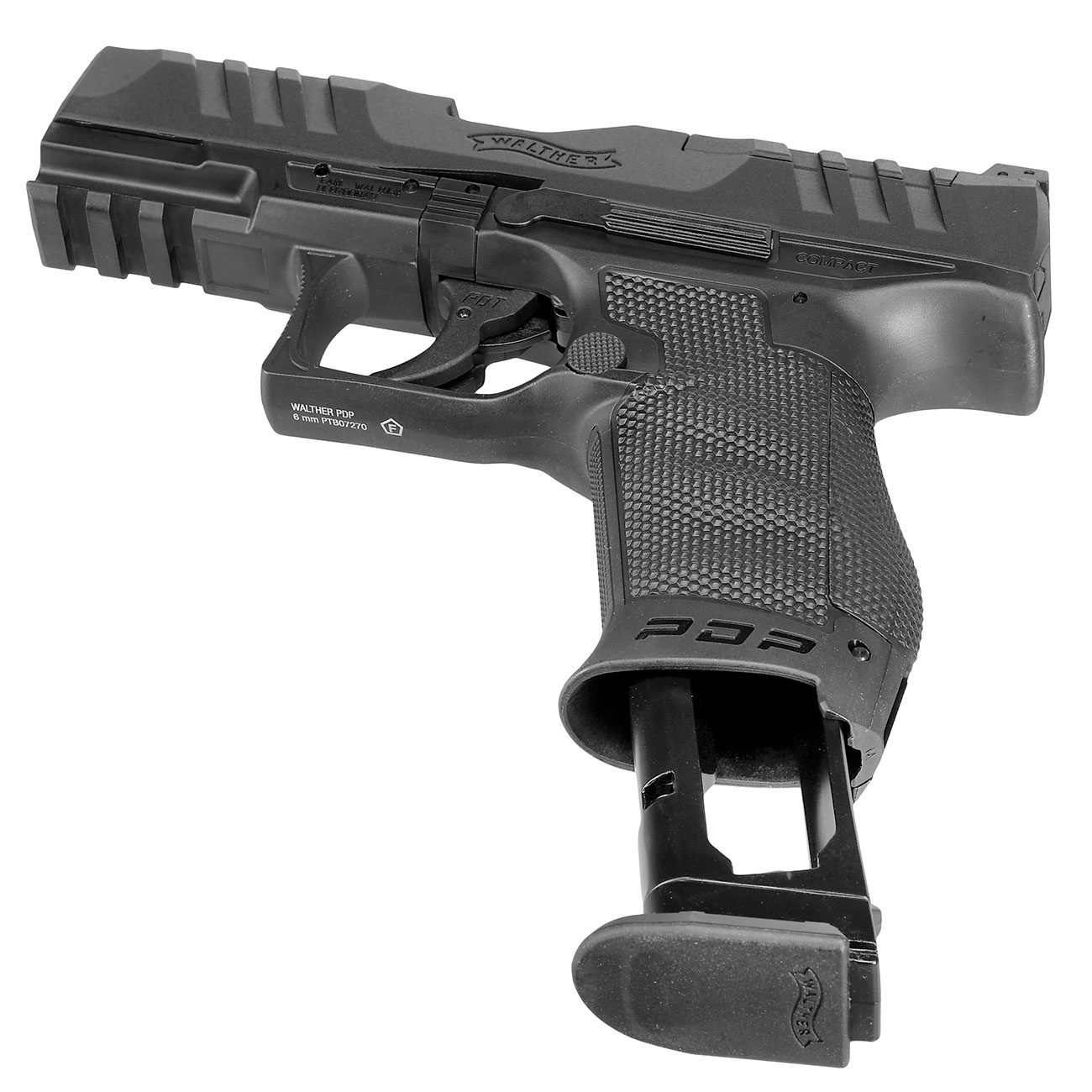 Walther PDP Compact 4 Zoll mit Metallschlitten CO2 BlowBack 6mm BB schwarz Bild 5