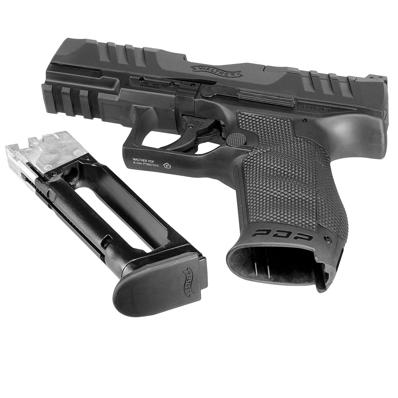 Walther PDP Compact 4 Zoll mit Metallschlitten CO2 BlowBack 6mm BB schwarz Bild 6