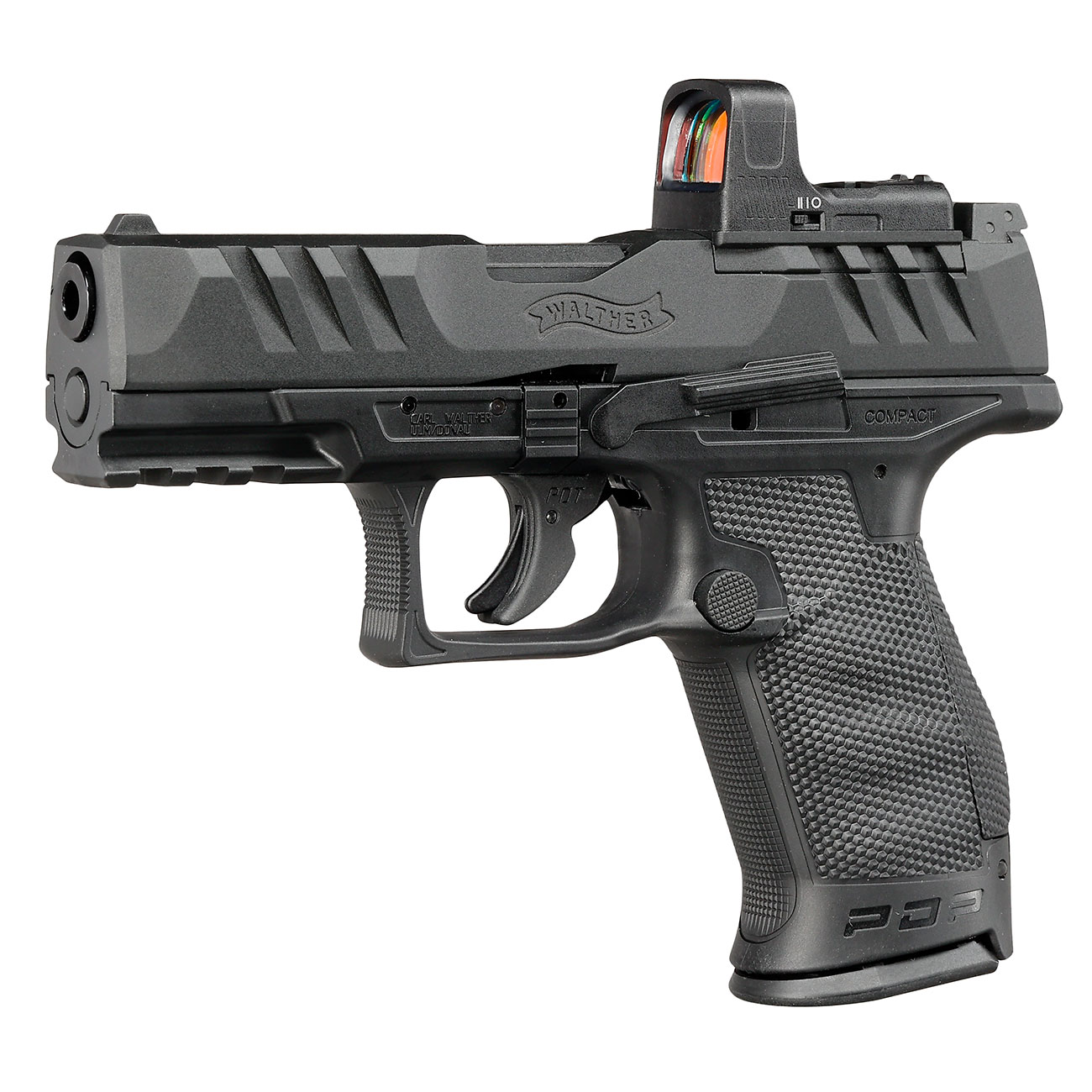 Walther PDP Compact 4 Zoll Set inkl. RDS 8 Red-Dot mit Metallschlitten CO2 BlowBack 6mm BB schwarz