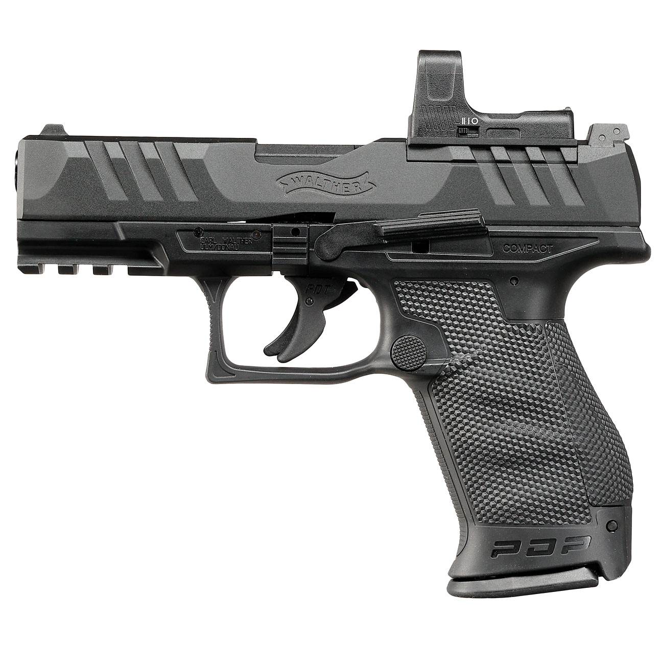 Walther PDP Compact 4 Zoll Set inkl. RDS 8 Red-Dot mit Metallschlitten CO2 BlowBack 6mm BB schwarz Bild 1