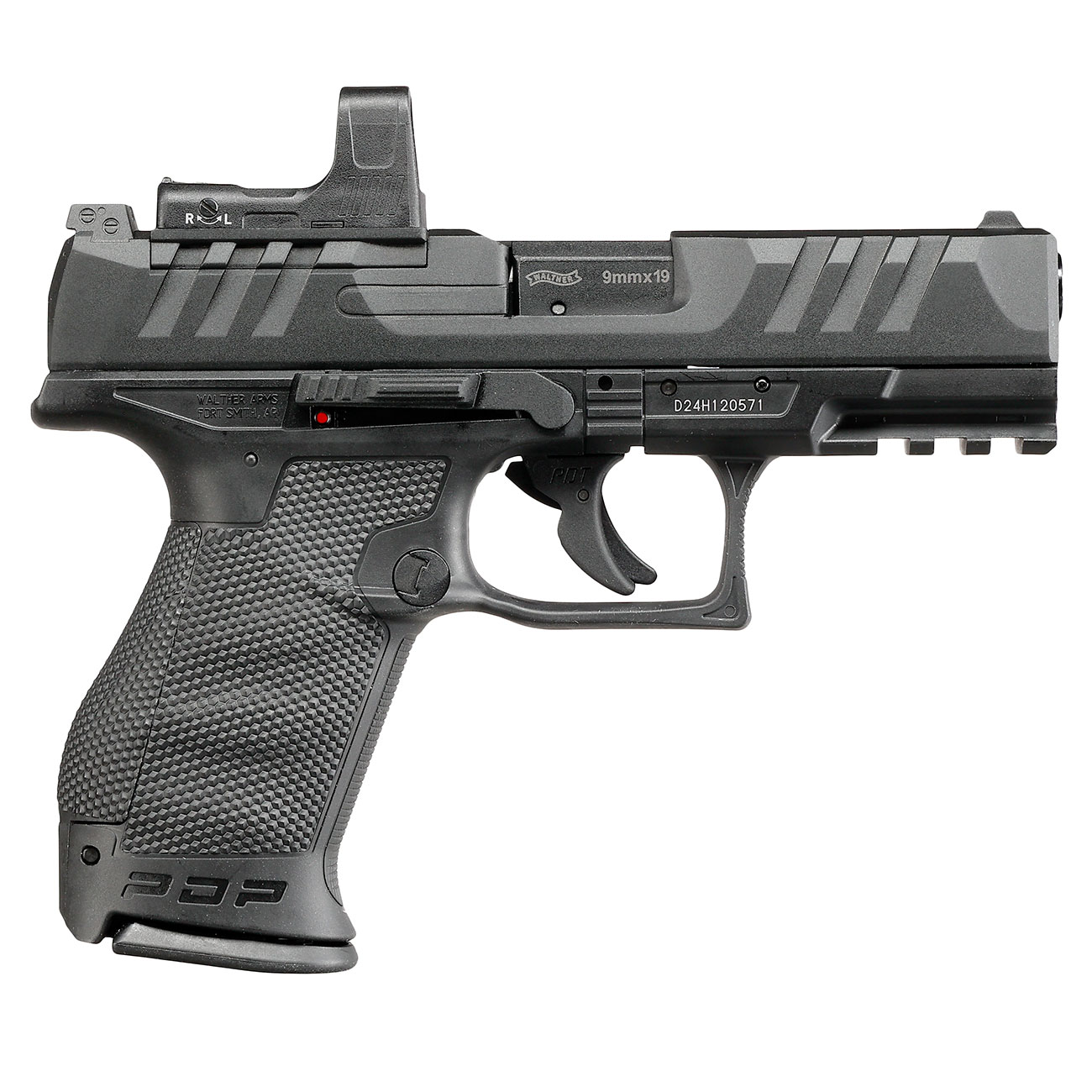Walther PDP Compact 4 Zoll Set inkl. RDS 8 Red-Dot mit Metallschlitten CO2 BlowBack 6mm BB schwarz Bild 3