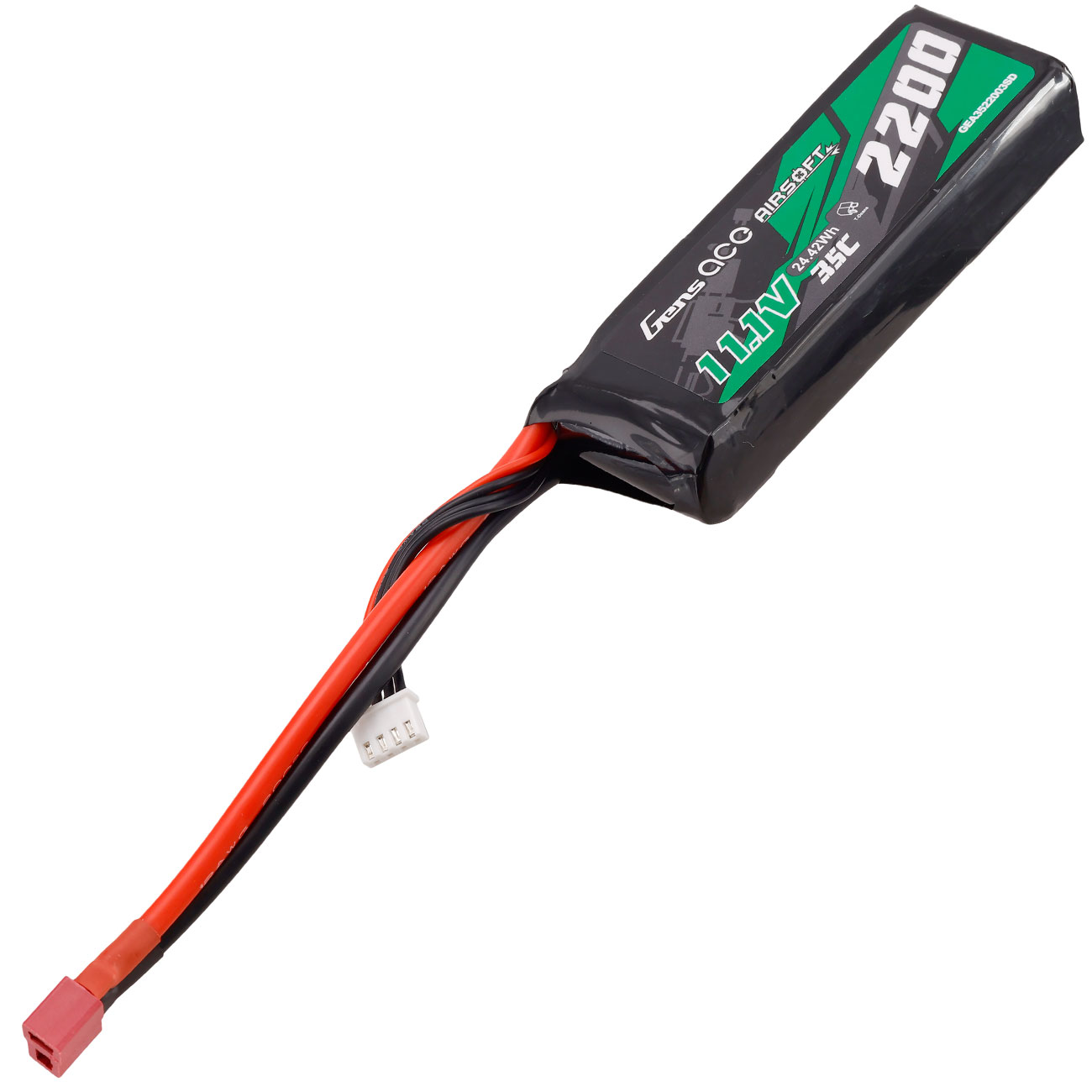 Gens Ace Airsoft LiPo Akku 11,1V 2200mAh 35C / 70C Small-Type m. T-Stecker Anschluss Bild 1