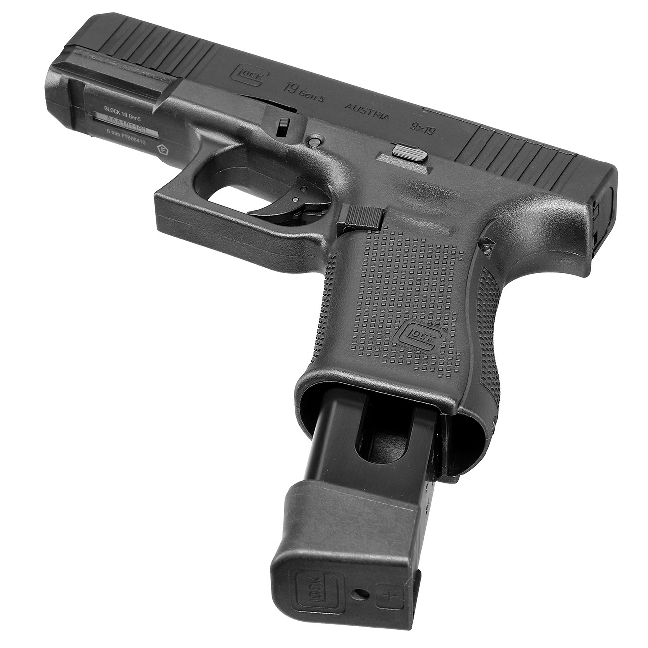 Glock 19 Gen. 5 MOS Airsoft mit Metallschlitten CO2 BlowBack 6mm BB schwarz Bild 5