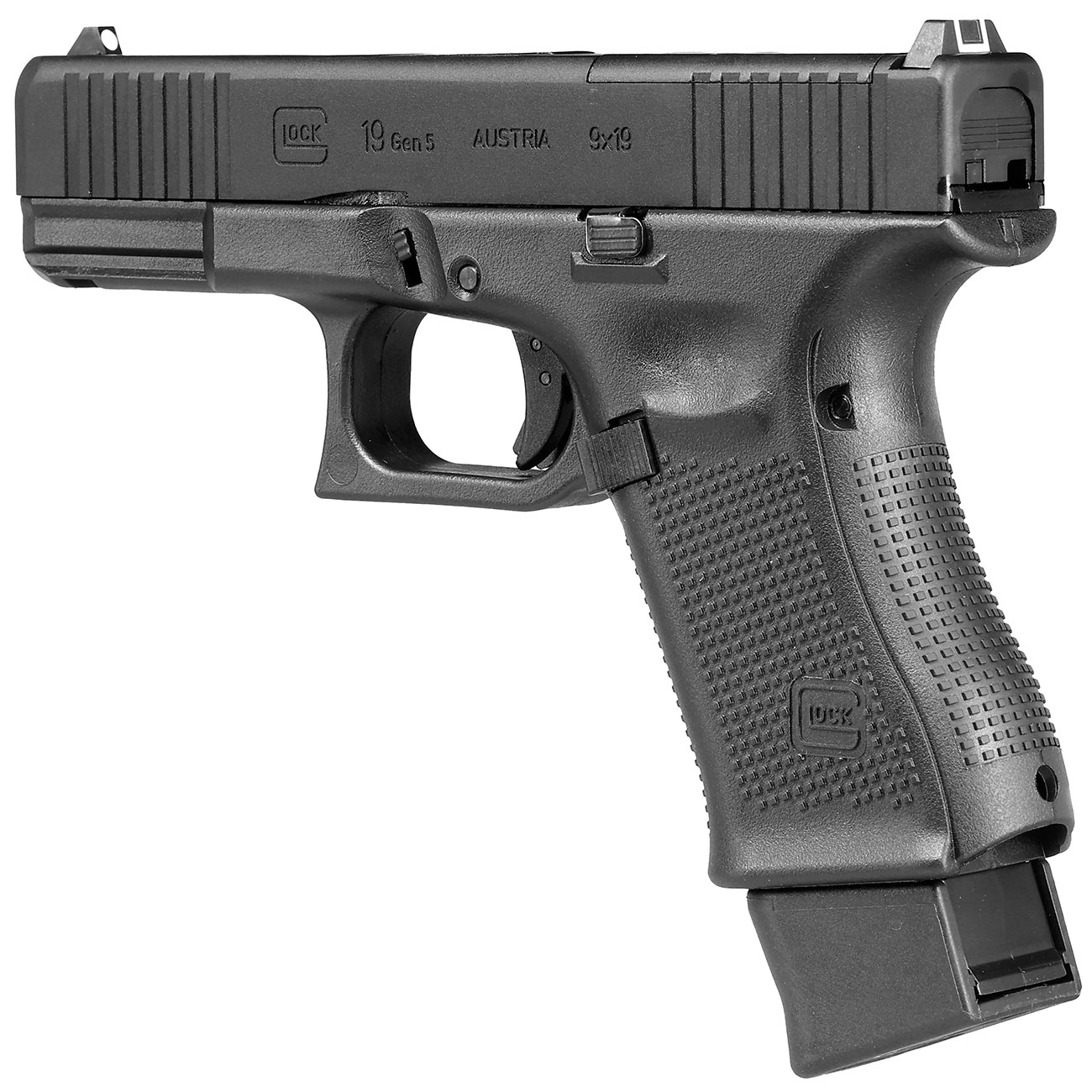 Glock 19 Gen. 5 MOS Airsoft mit Metallschlitten CO2 BlowBack 6mm BB schwarz Bild 8