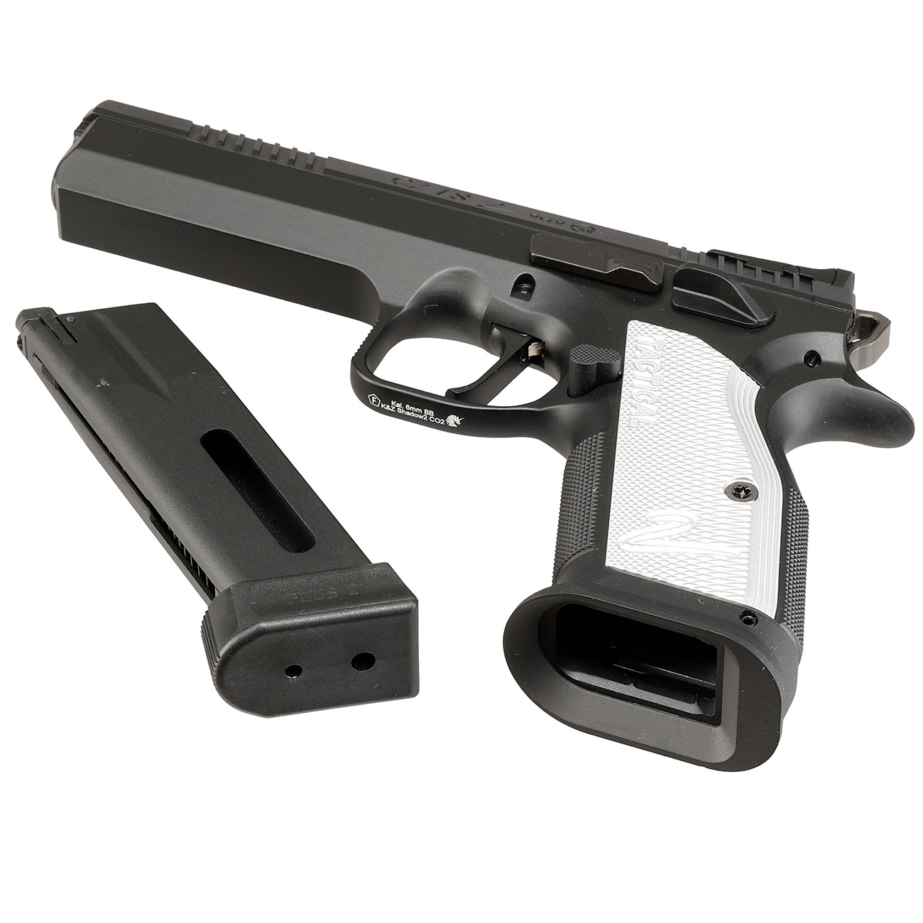 KJ Works CZ TS 2 Silver Vollmetall CO2 BlowBack 6mm BB schwarz Bild 6