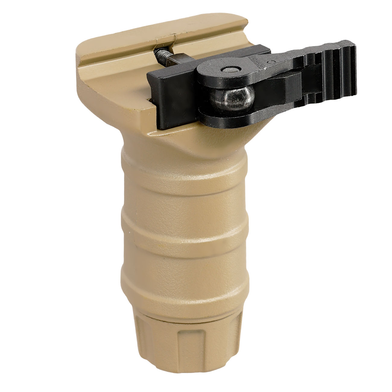 Nuprol QD Stub Ridge Vertical Frontgriff Short-Type f. 20 - 22 mm Schienen tan