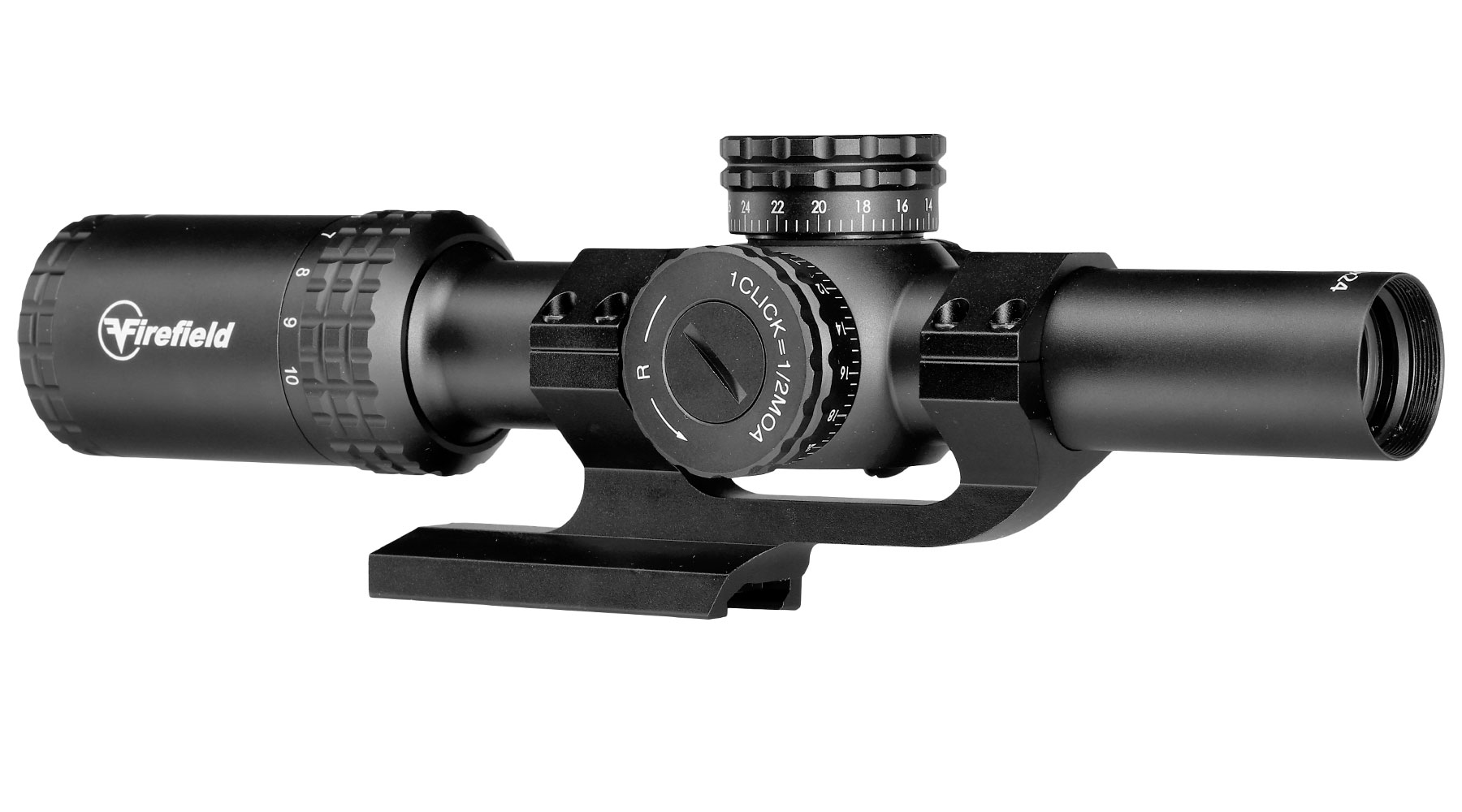 Firefield RapidStrike 1-10x24 Circle-Dot Zielfernrohr beleuchtet inkl. 20-22mm Cantilever Mount schwarz Bild 2