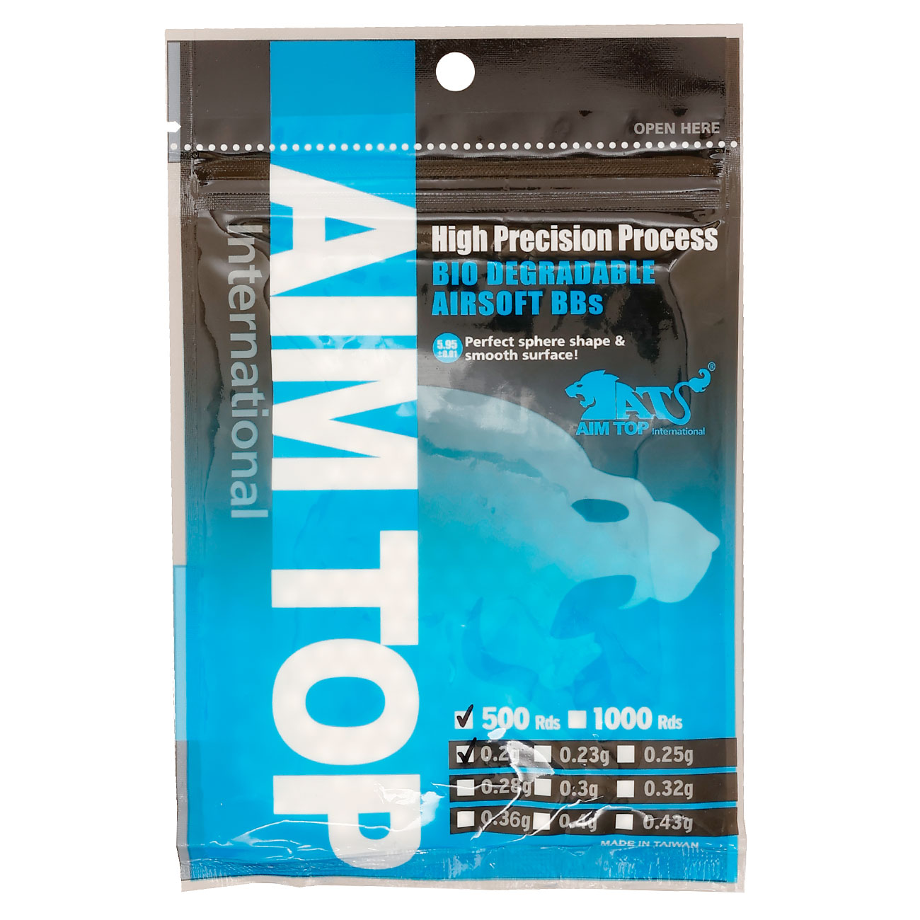 AIM Top High Precision Nigh Glow Tracer BIO 0.20g 500er Beutel weiss