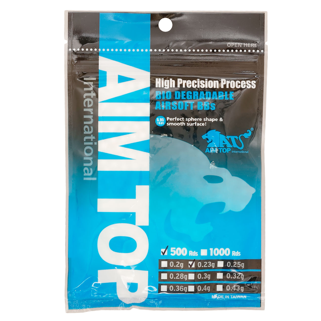 AIM Top High Precision Nigh Glow Tracer BIO 0.23g 500er Beutel weiss Bild 1