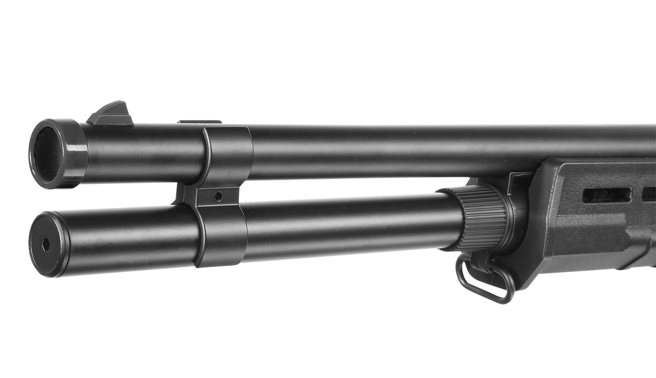 Cyma M870 MP-Style Shotgun Long-Type Tri-Barrel Vollmetall Springer 6mm BB schwarz Bild 6