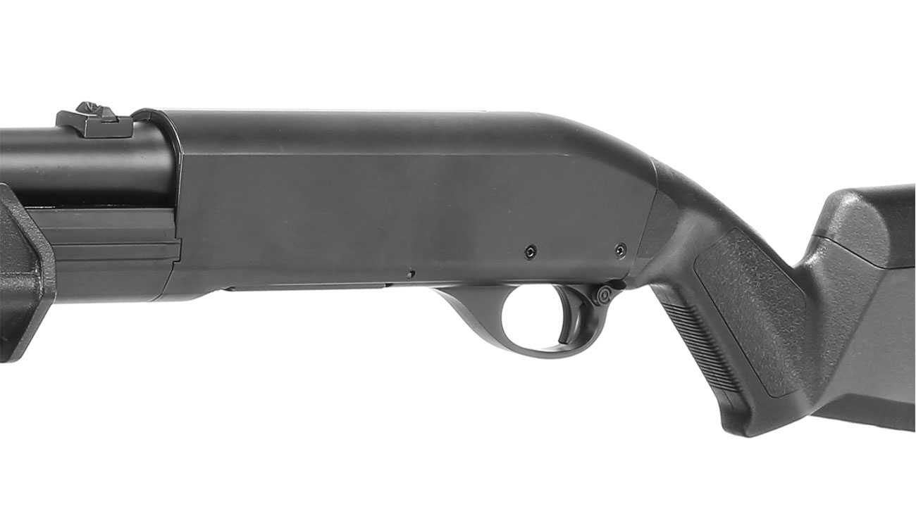 Cyma M870 MP-Style Shotgun Long-Type Tri-Barrel Vollmetall Springer 6mm BB schwarz Bild 7