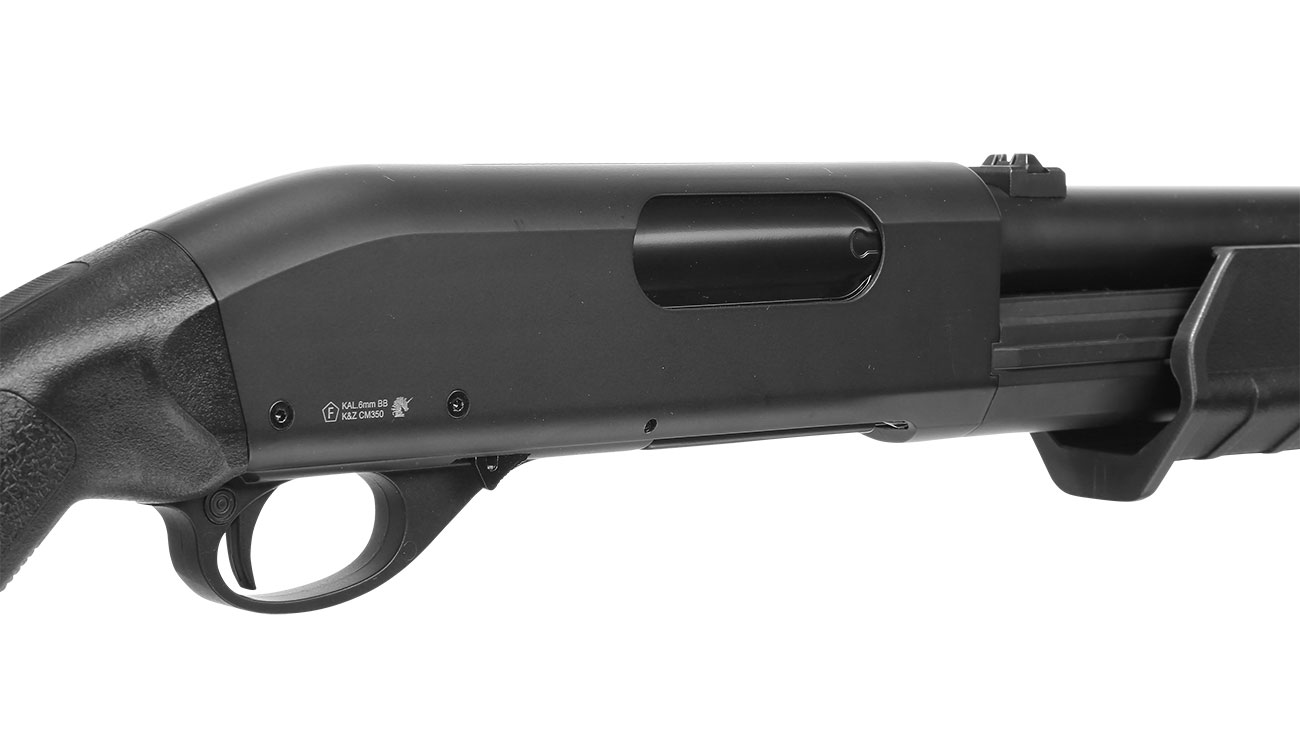 Cyma M870 MP-Style Shotgun Long-Type Tri-Barrel Vollmetall Springer 6mm BB schwarz Bild 8