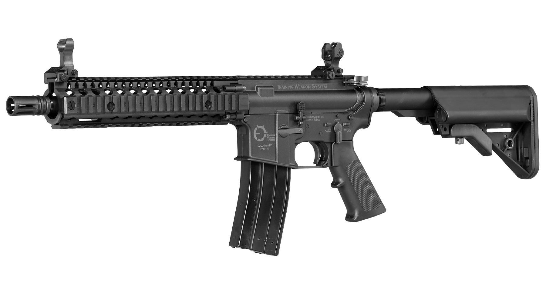 King Arms TWS MK18 MOD1 Lite Polymergehuse Gas-Blow-Back 6mm BB schwarz