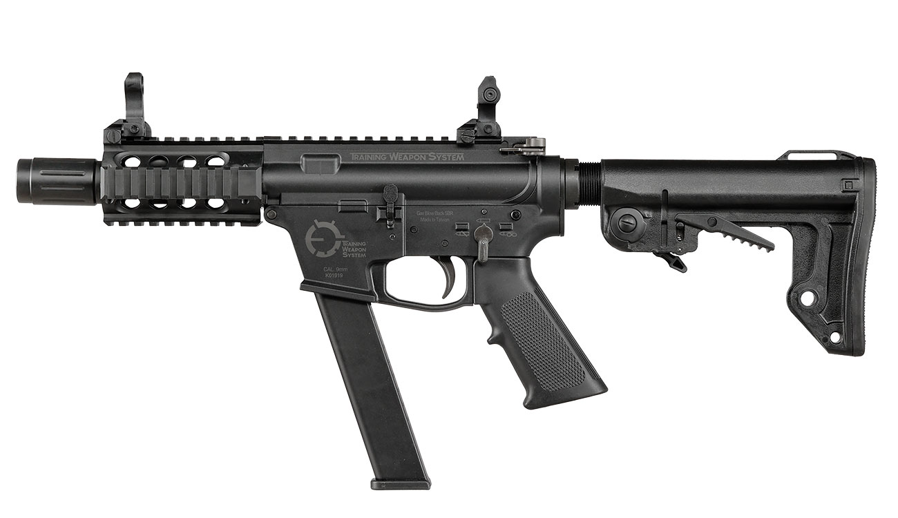 King Arms TWS 9mm SBR Lite Polymergehuse Gas-Blow-Back 6mm BB schwarz Bild 1