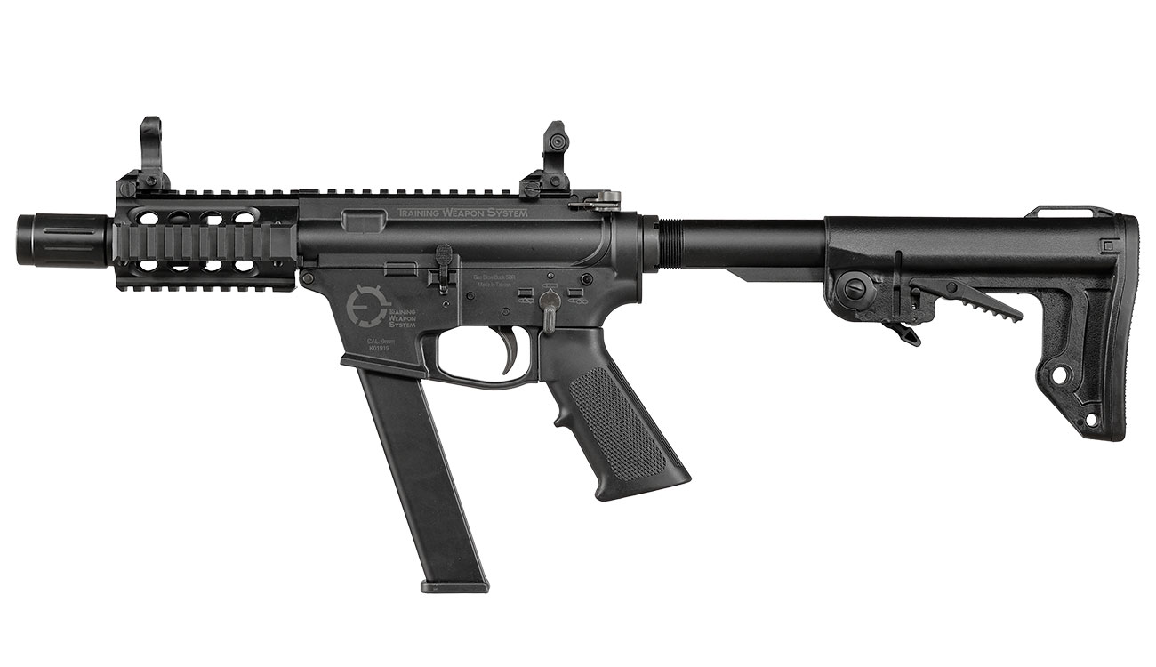King Arms TWS 9mm SBR Lite Polymergehuse Gas-Blow-Back 6mm BB schwarz Bild 2