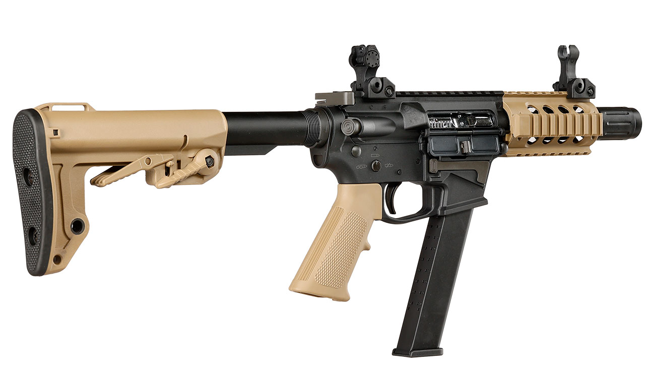 King Arms TWS 9mm SBR Lite Polymergehuse Gas-Blow-Back 6mm BB Dualtone Bild 4