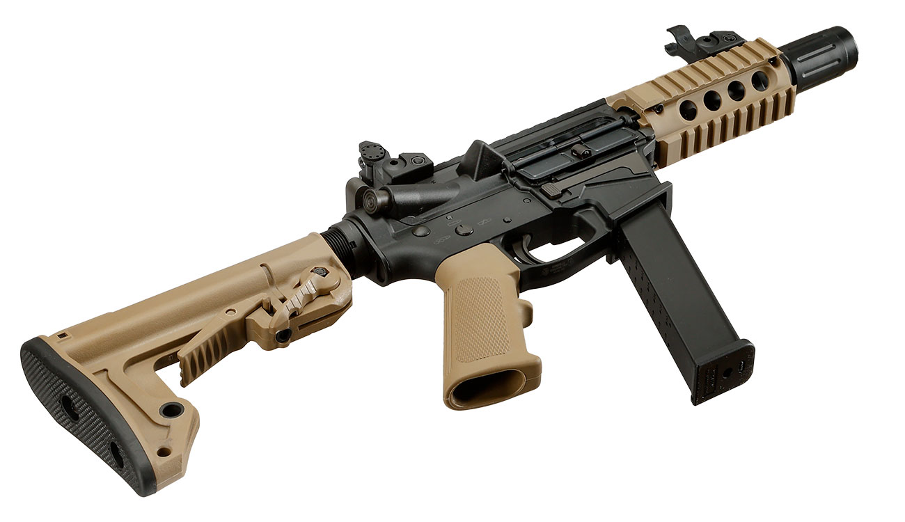 King Arms TWS 9mm SBR Lite Polymergehuse Gas-Blow-Back 6mm BB Dualtone Bild 5